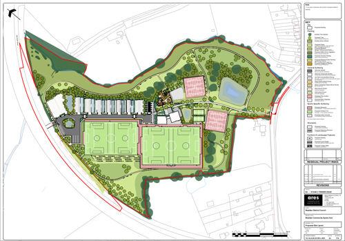Site plan of new proposed sports park
